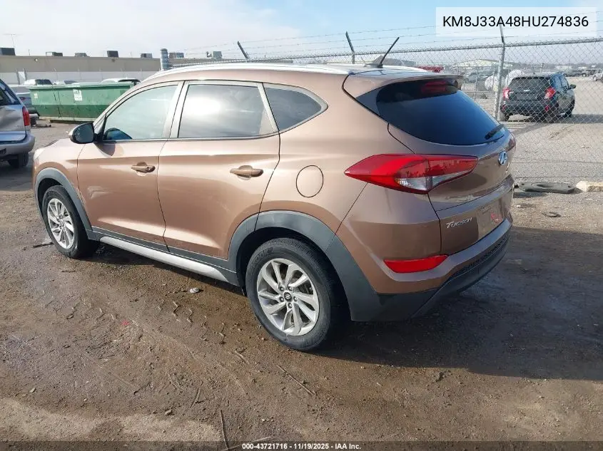 KM8J33A48HU274836 2017 Hyundai Tucson Se