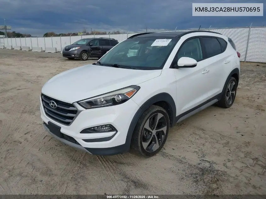 KM8J3CA28HU570695 2017 Hyundai Tucson Value