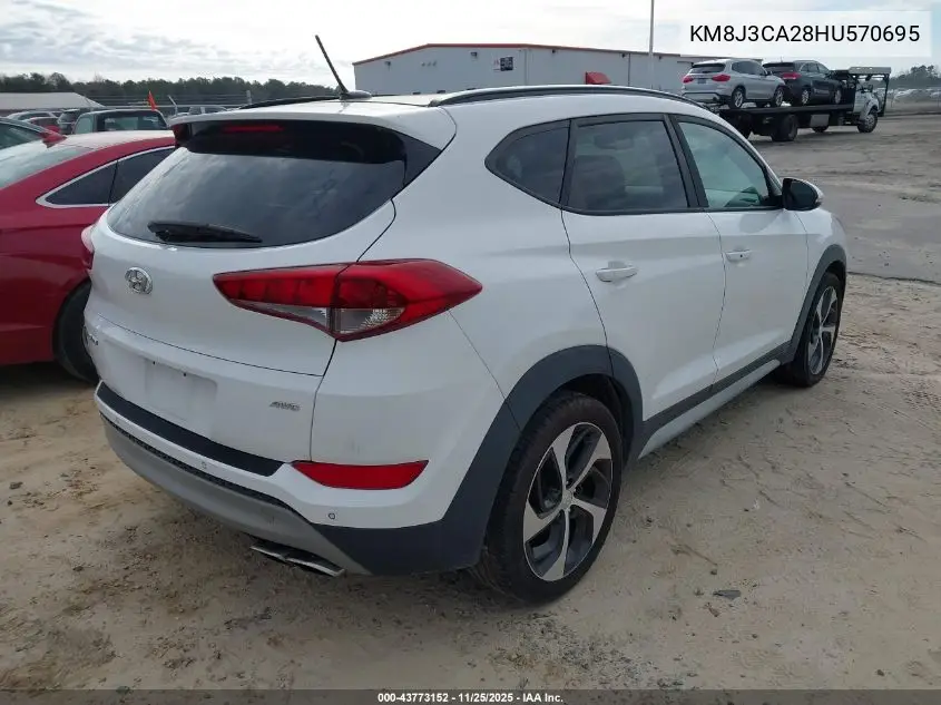 KM8J3CA28HU570695 2017 Hyundai Tucson Value