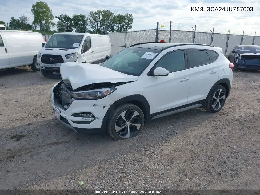 KM8J3CA24JU757003 2018 Hyundai Tucson Value