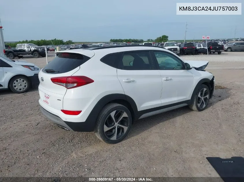 KM8J3CA24JU757003 2018 Hyundai Tucson Value