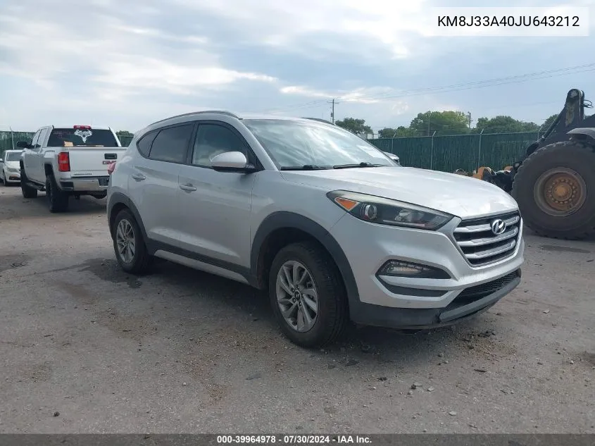 KM8J33A40JU643212 2018 Hyundai Tucson Sel