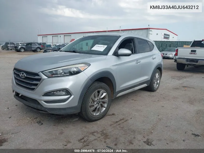 KM8J33A40JU643212 2018 Hyundai Tucson Sel