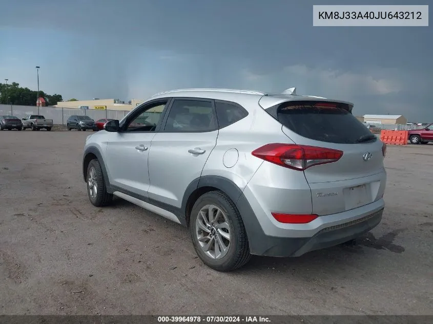 KM8J33A40JU643212 2018 Hyundai Tucson Sel