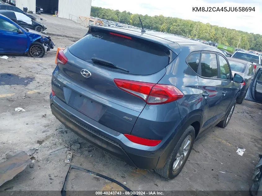 KM8J2CA45JU658694 2018 Hyundai Tucson Se