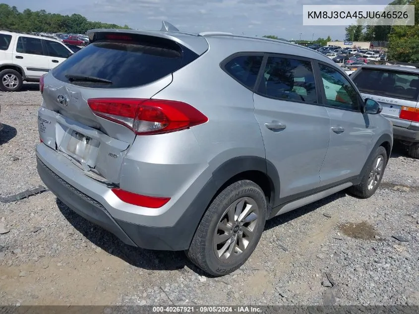 2018 Hyundai Tucson Sel VIN: KM8J3CA45JU646526 Lot: 40267921