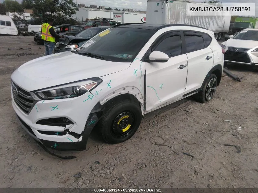 KM8J3CA28JU758591 2018 Hyundai Tucson Limited/Sport And Eco/Se