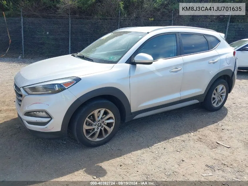 KM8J3CA41JU701635 2018 Hyundai Tucson Sel