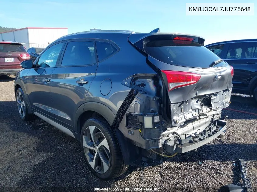 KM8J3CAL7JU775648 2018 Hyundai Tucson Sport