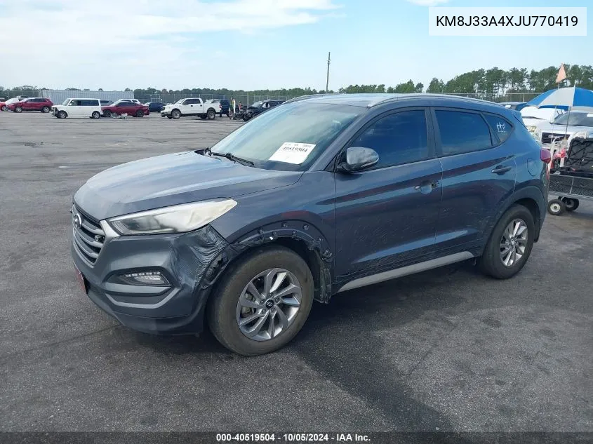 KM8J33A4XJU770419 2018 Hyundai Tucson Sel Plus