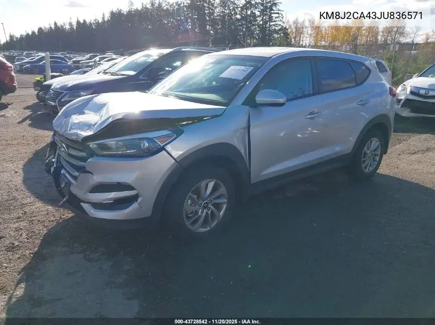 KM8J2CA43JU836571 2018 Hyundai Tucson Se