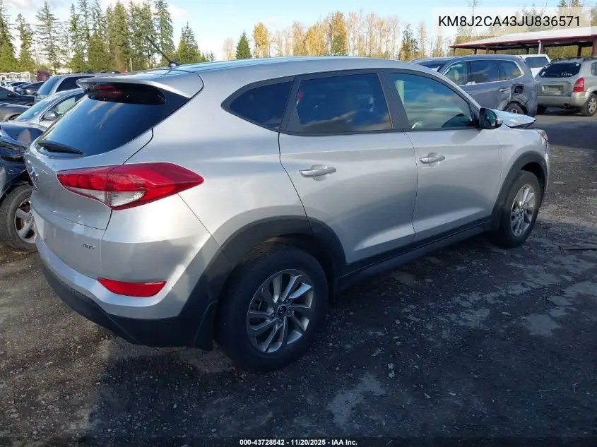 KM8J2CA43JU836571 2018 Hyundai Tucson Se
