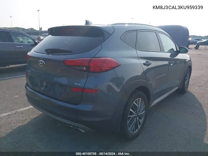 KM8J3CAL3KU959339 2019 Hyundai Tucson Sel