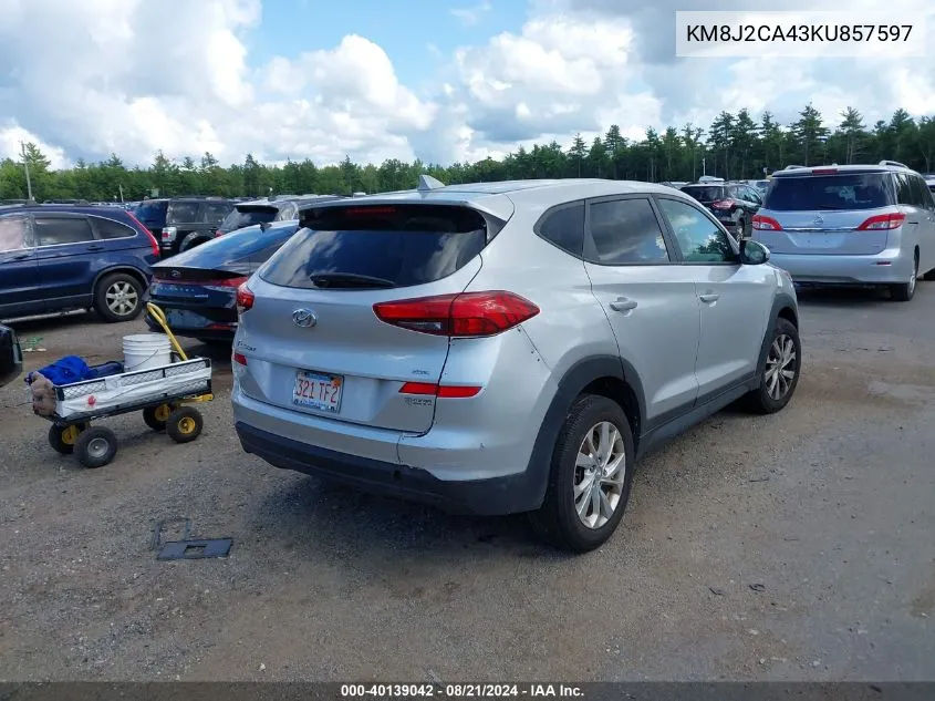 KM8J2CA43KU857597 2019 Hyundai Tucson Se