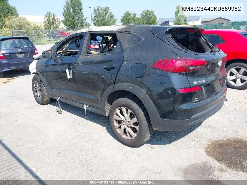 KM8J23A40KU869982 2019 Hyundai Tucson Se