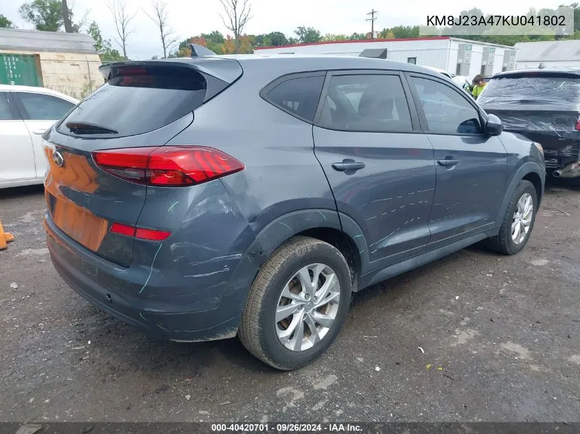 KM8J23A47KU041802 2019 Hyundai Tucson Se