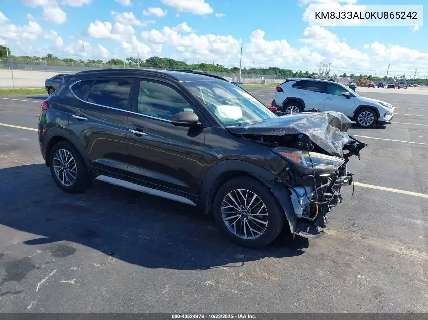 KM8J33AL0KU865242 2019 Hyundai Tucson Ultimate