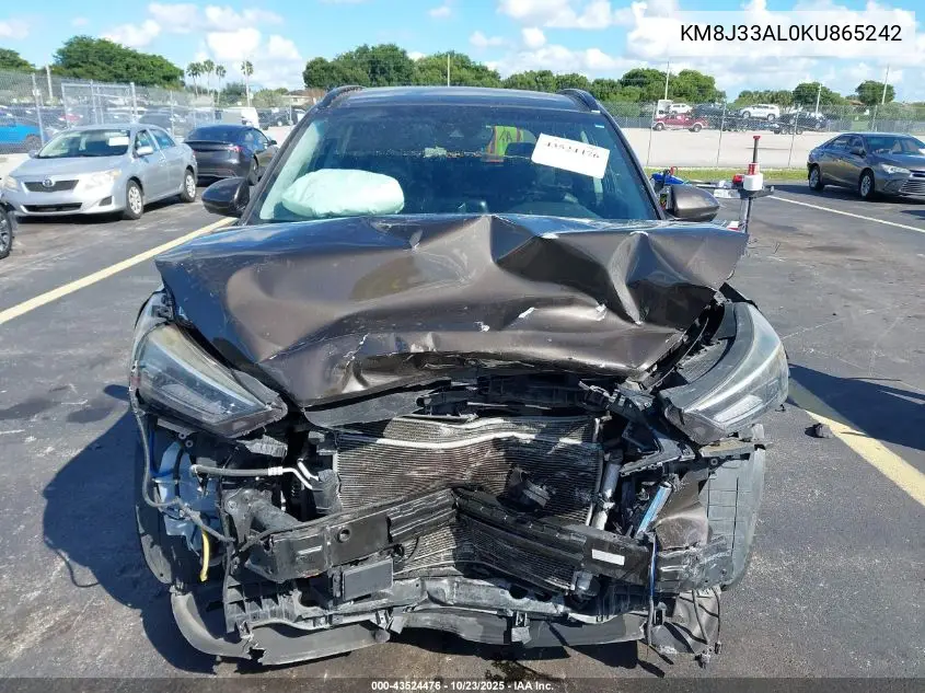 KM8J33AL0KU865242 2019 Hyundai Tucson Ultimate