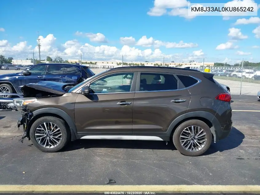 KM8J33AL0KU865242 2019 Hyundai Tucson Ultimate