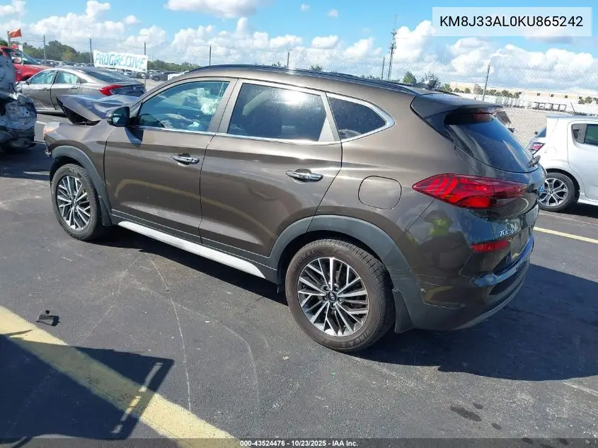 KM8J33AL0KU865242 2019 Hyundai Tucson Ultimate