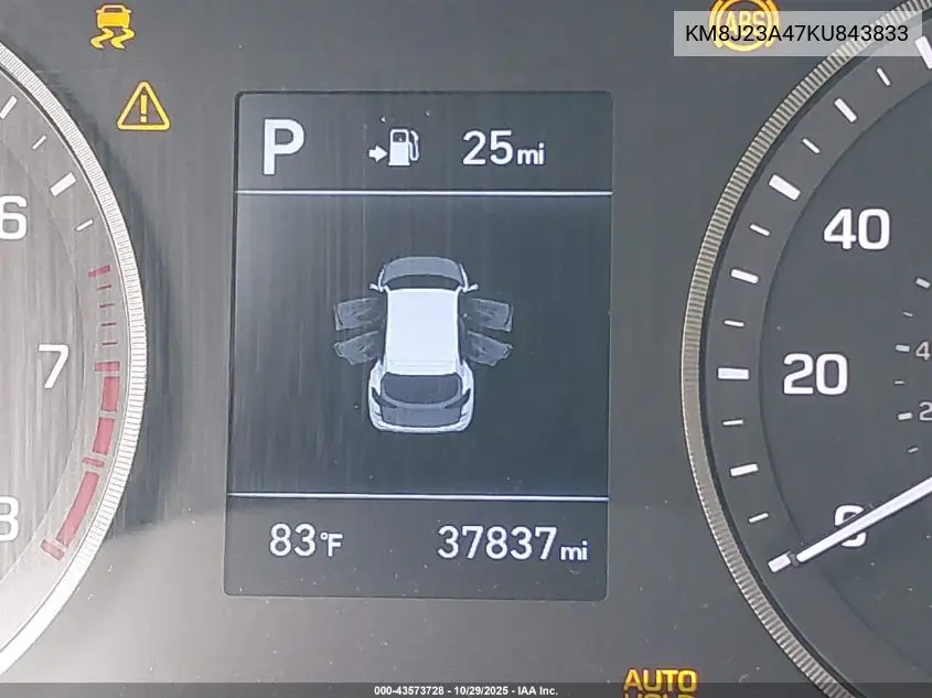 KM8J23A47KU843833 2019 Hyundai Tucson Se