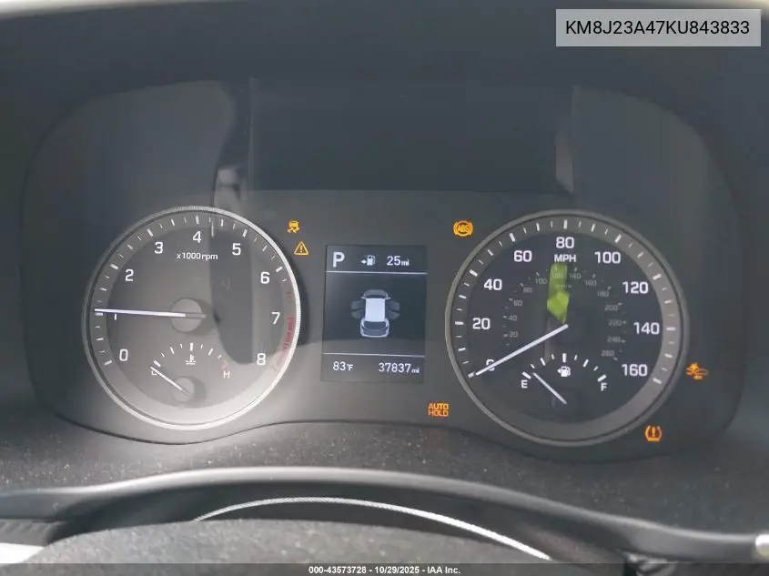 KM8J23A47KU843833 2019 Hyundai Tucson Se