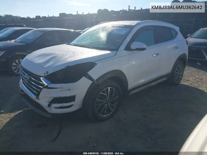 KM8J33AL6MU362642 2021 Hyundai Tucson Limited