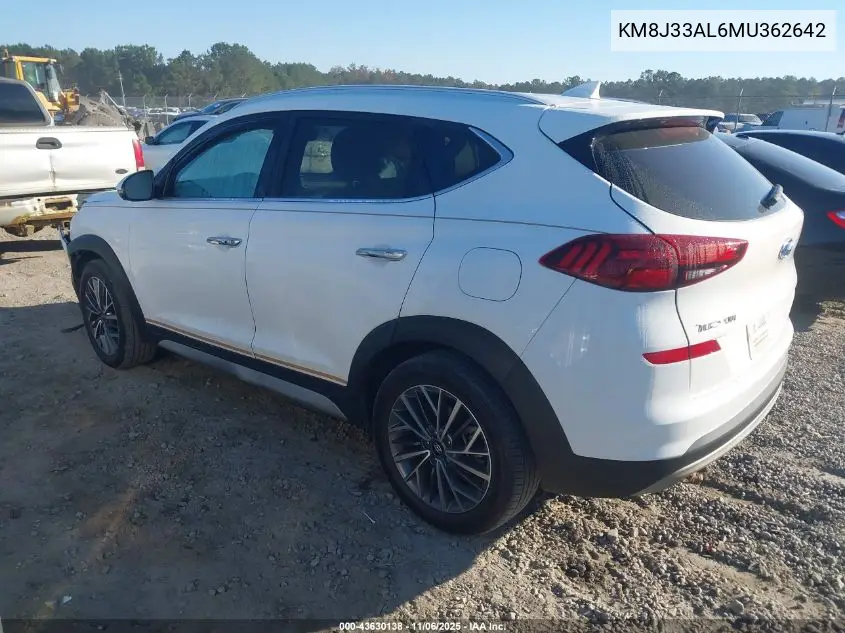 KM8J33AL6MU362642 2021 Hyundai Tucson Limited