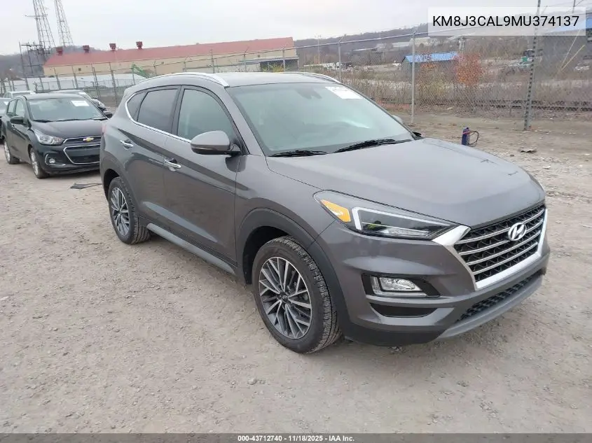 KM8J3CAL9MU374137 2021 Hyundai Tucson Limited