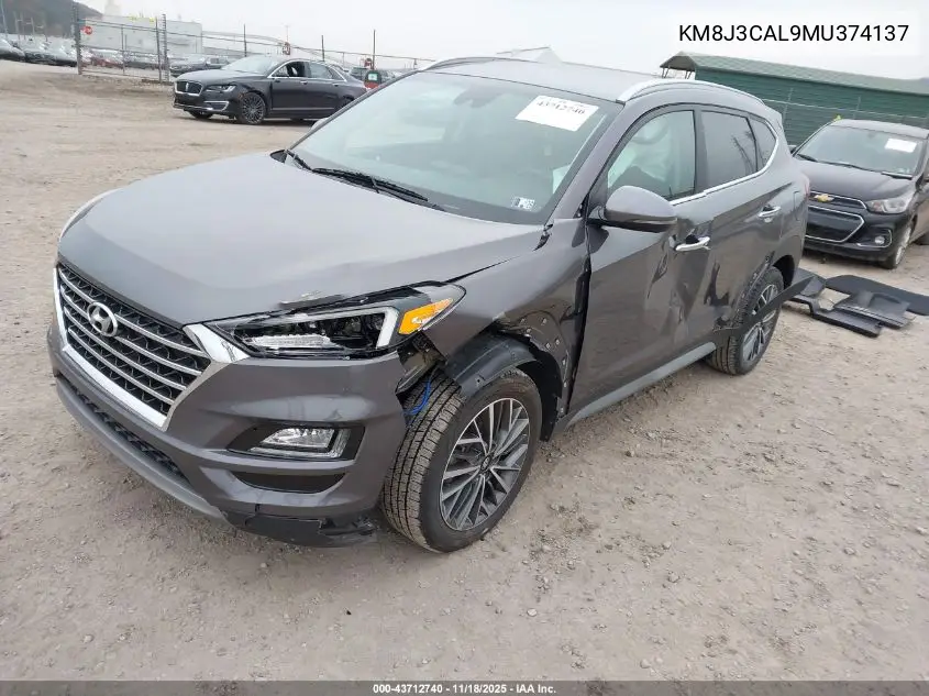 KM8J3CAL9MU374137 2021 Hyundai Tucson Limited