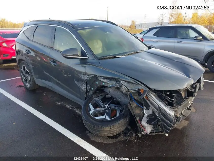KM8JCCA17NU024263 2022 Hyundai Tucson Luxury