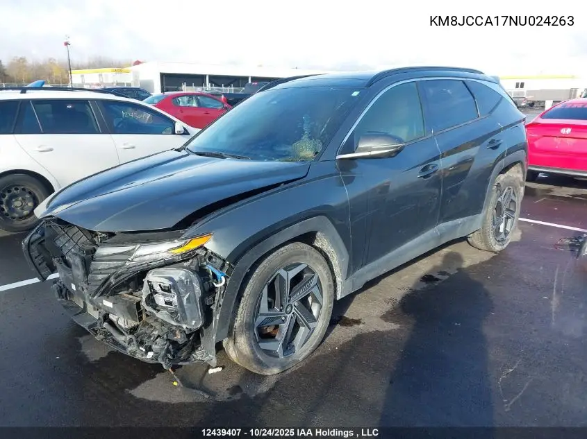 KM8JCCA17NU024263 2022 Hyundai Tucson Luxury