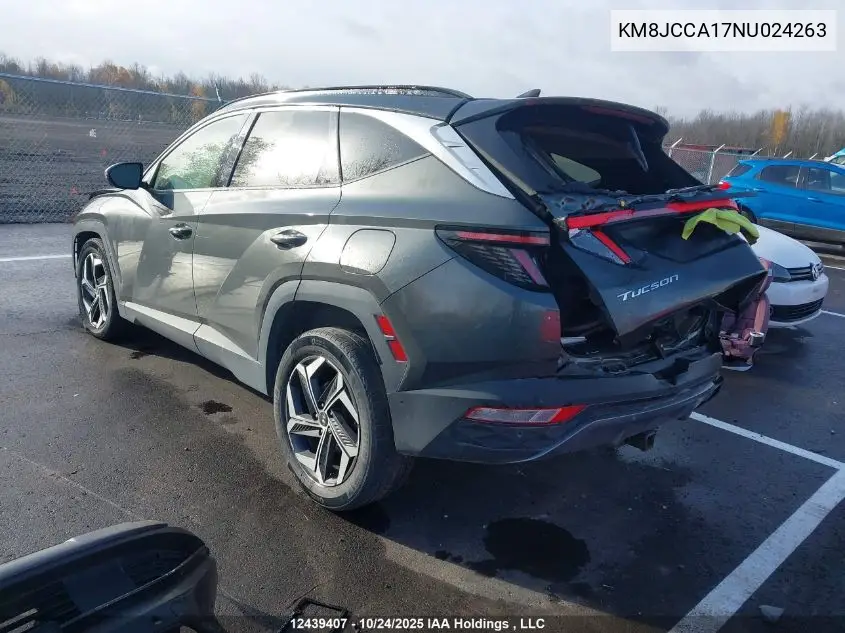 KM8JCCA17NU024263 2022 Hyundai Tucson Luxury