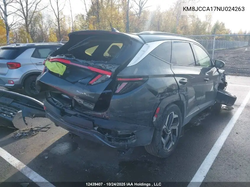 KM8JCCA17NU024263 2022 Hyundai Tucson Luxury