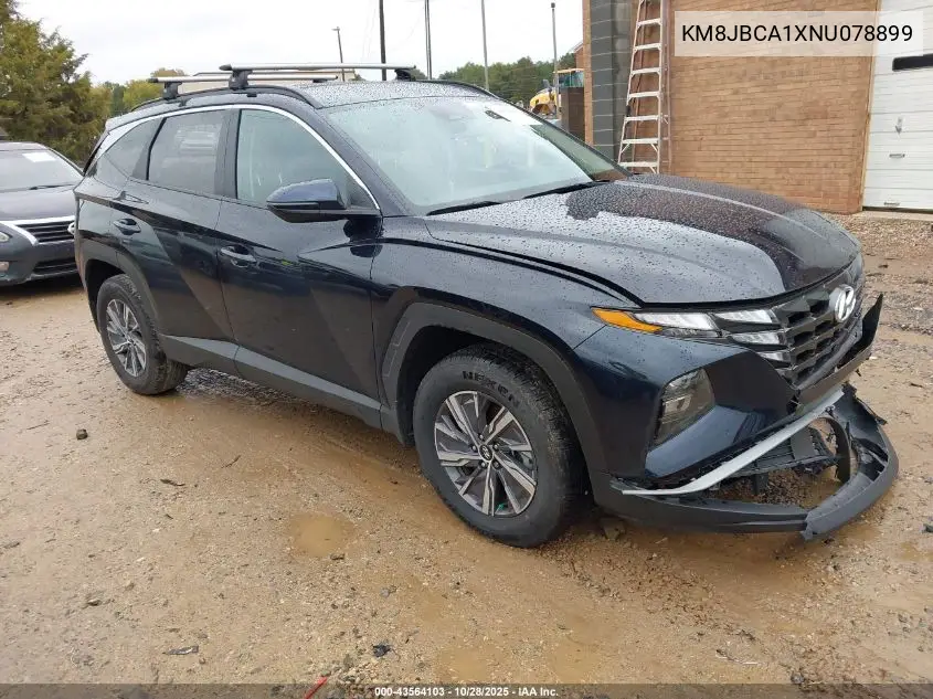 KM8JBCA1XNU078899 2022 Hyundai Tucson Hybrid Blue