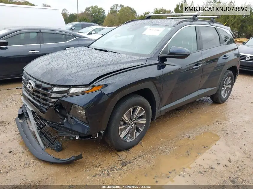KM8JBCA1XNU078899 2022 Hyundai Tucson Hybrid Blue