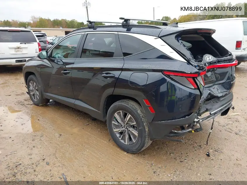 KM8JBCA1XNU078899 2022 Hyundai Tucson Hybrid Blue