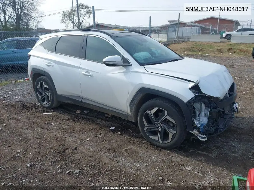 5NMJE3AE1NH048017 2022 Hyundai Tucson Limited