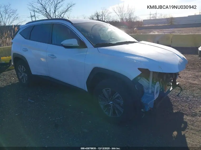 KM8JBCA19NU030942 2022 Hyundai Tucson Hybrid Blue