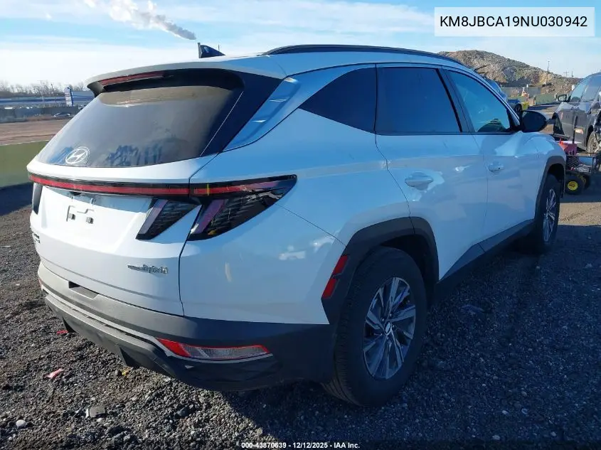 KM8JBCA19NU030942 2022 Hyundai Tucson Hybrid Blue