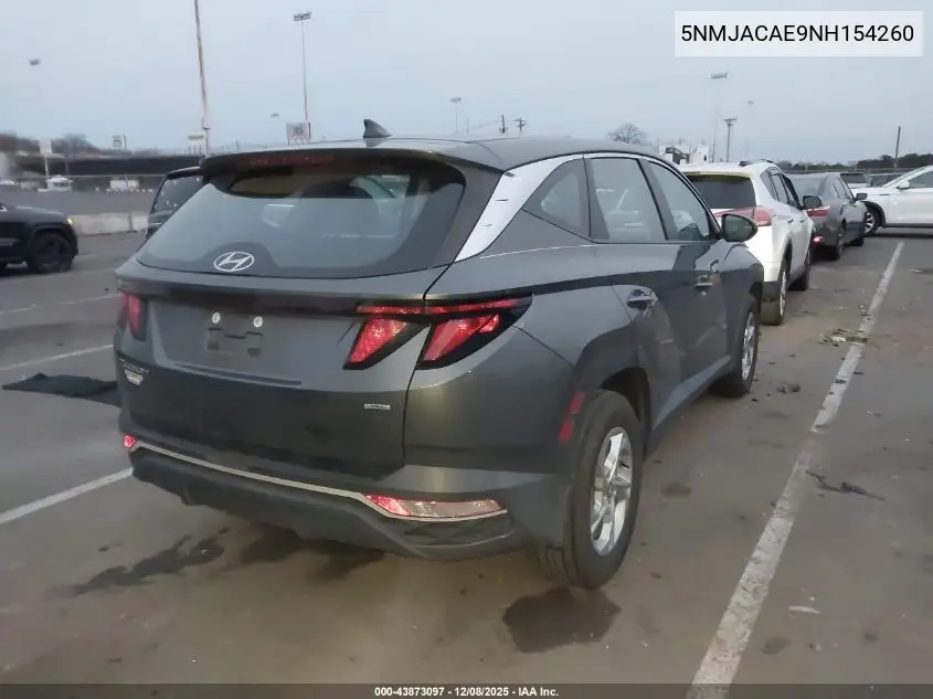 5NMJACAE9NH154260 2022 Hyundai Tucson Se