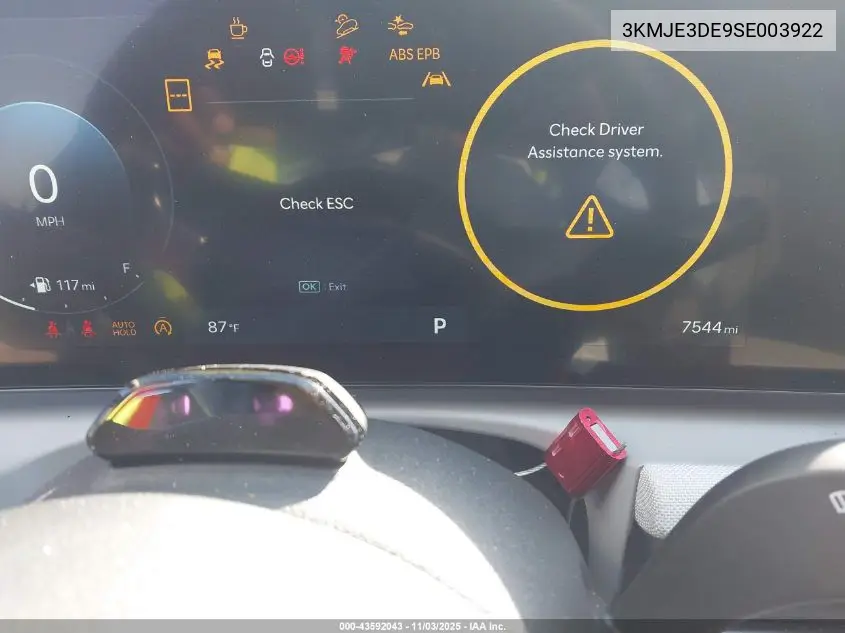 3KMJE3DE9SE003922 2025 Hyundai Tucson Limited