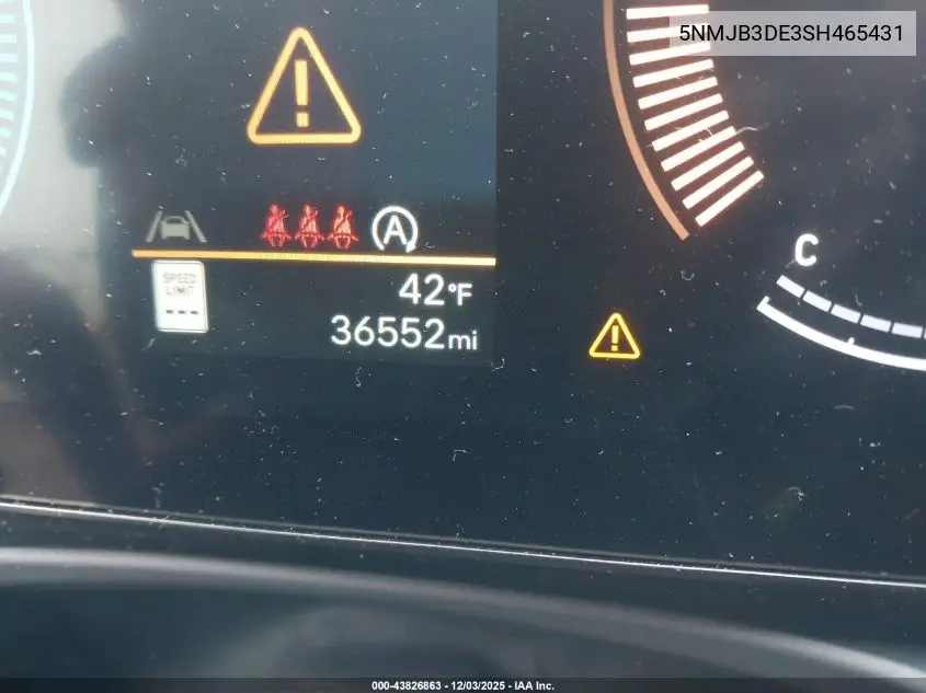 5NMJB3DE3SH465431 2025 Hyundai Tucson Sel