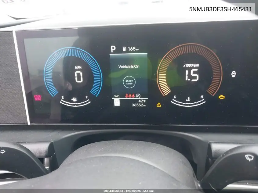 5NMJB3DE3SH465431 2025 Hyundai Tucson Sel