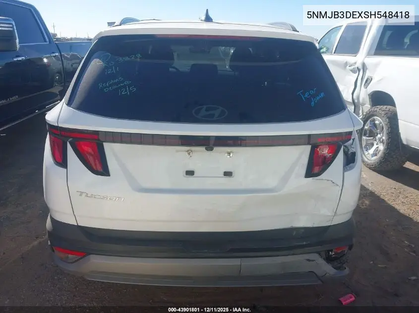 5NMJB3DEXSH548418 2025 Hyundai Tucson Sel