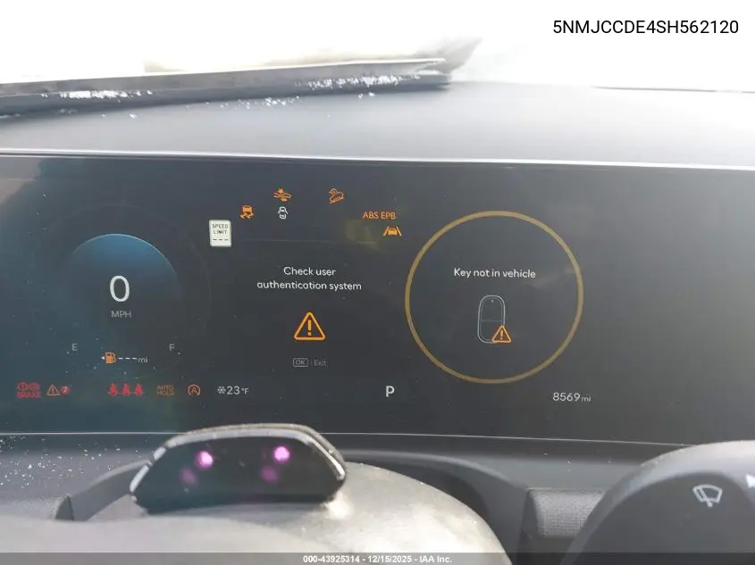 5NMJCCDE4SH562120 2025 Hyundai Tucson Sel Convenience