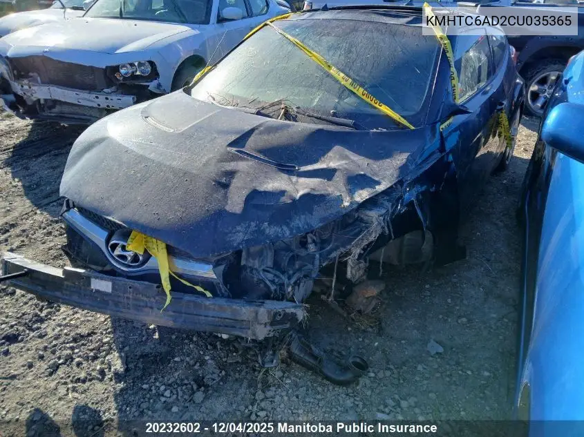 KMHTC6AD2CU035365 2012 Hyundai Veloster