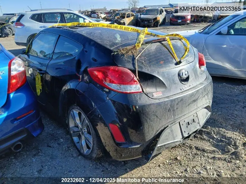 KMHTC6AD2CU035365 2012 Hyundai Veloster