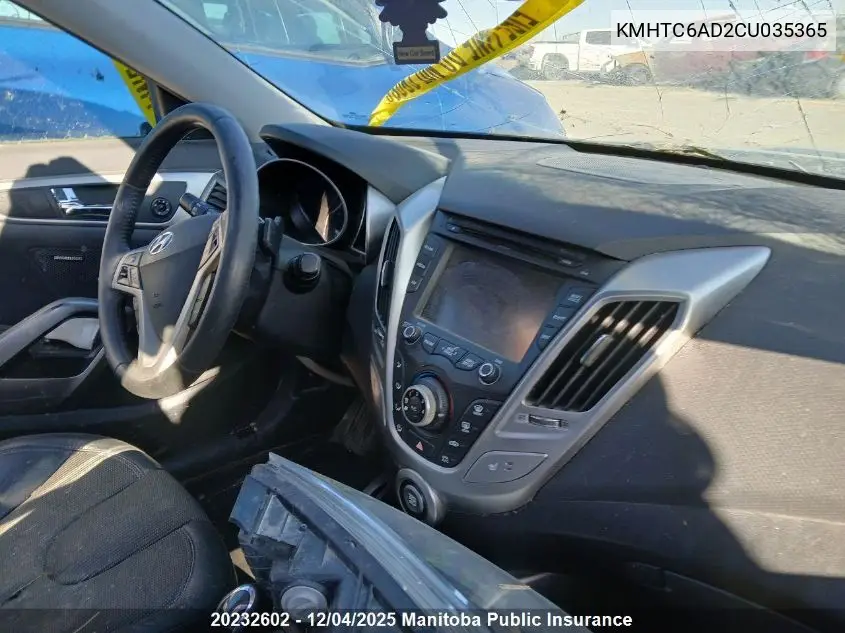 KMHTC6AD2CU035365 2012 Hyundai Veloster