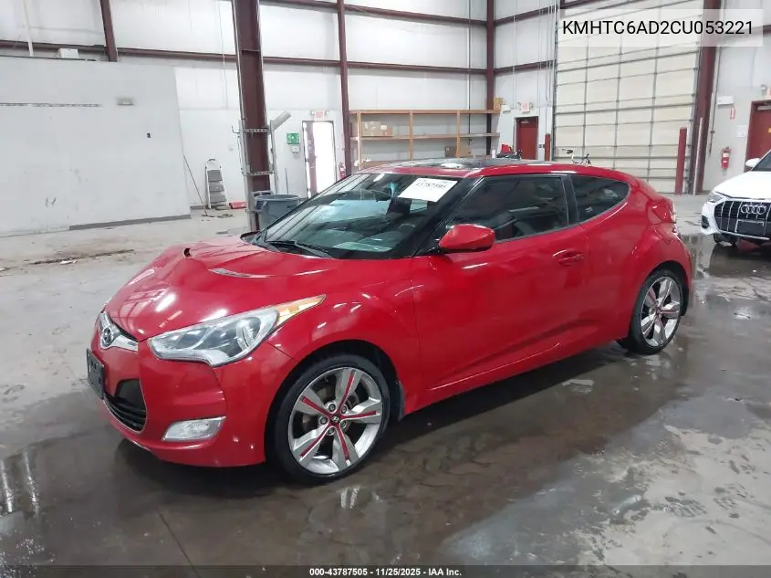 KMHTC6AD2CU053221 2012 Hyundai Veloster Base W/Red/Black